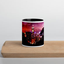 Load image into Gallery viewer, Hong Kong Nightscape Mug with Color Inside Black Tracy McCrackin Photography - Tracy McCrackin Photography